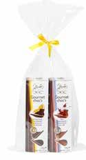Chocolas Gourmet to typer pakket i cellufanpose med