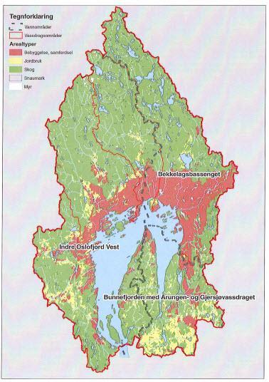 11 Vannregioner i Norge: Vannregion Glomma 3 Vannområder Indre Oslofjord: - Oslo -