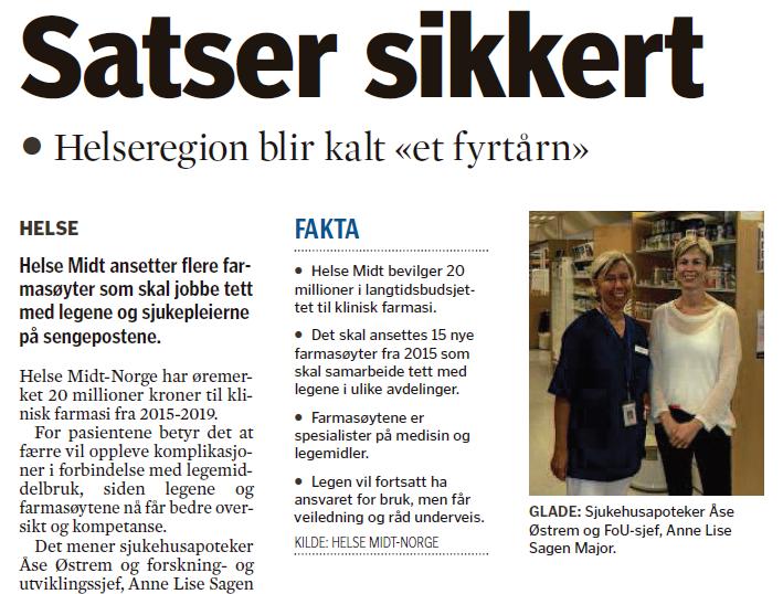 Noen har skjønt det Farmasøyter er lønnsomt: 10* ganger investeringen! *BMJ Open 2013; 3:e001563 doi:10.