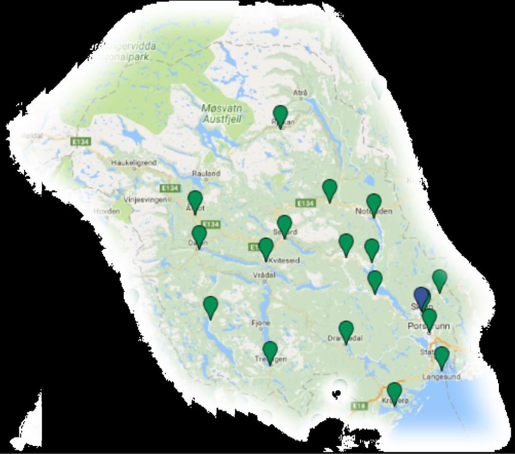 Kommuner med avtale i Telemark