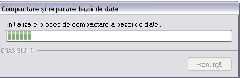2.8.3 Compactare/reparare Utilizatorul acceseaza succesiv Adiministrare Baza de date - Compactare/reparare Se rulează
