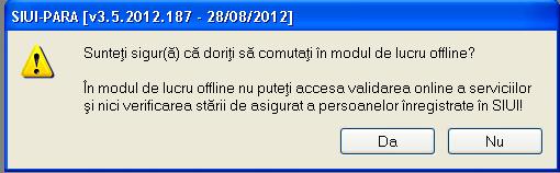 în cazul de faţă userul este ADMIN. Un element important prezent în bara de stare este indicatorul de stare: online/offline (semafor). Fig.