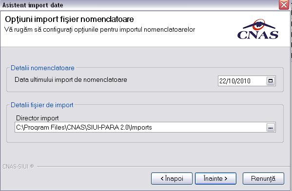 Fig. 7-14 Import online Utilizatorul selectează modul de efectuare a importului, care poate fi online sau offline în funcţie de tipul datelor selectate pentru import, apoi apasă butonul Când se