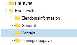 Dokumenter fra forretningsfører vises under Fra Forvalter og kan ikke endres.