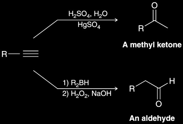 47 Региоселективност при хидратација на алкини Марковниковата хидратација води кон создавање на кетон Anti-Марковниковата хидратација води кон создавање на алдехид метил кетон алдехид 48 Одбирање на
