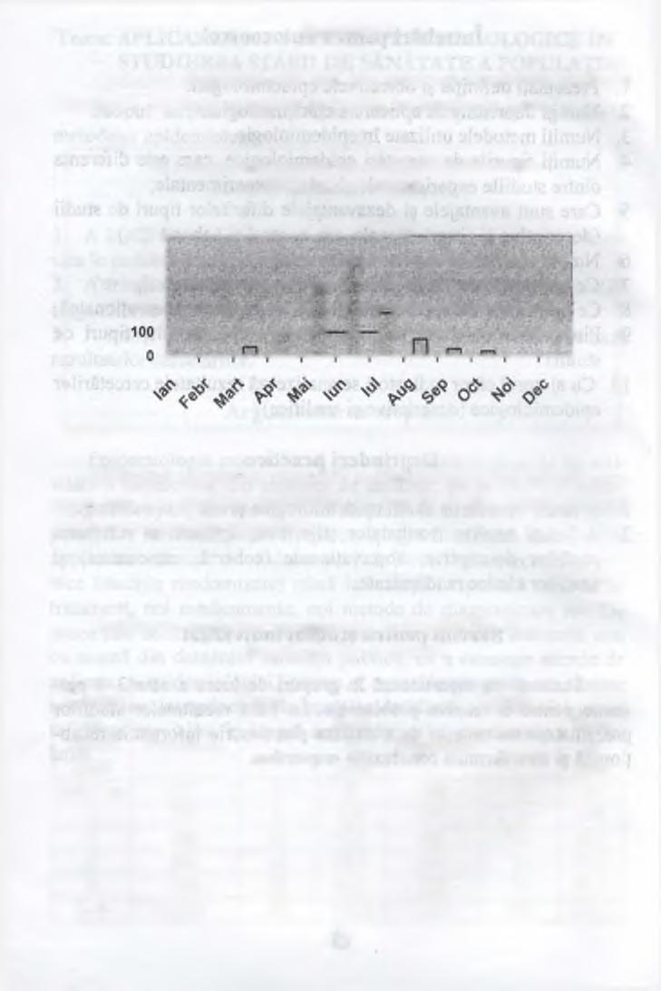 Varianta I Utilizând diagramele de mai jos, analizaţi rezultatele studiului descriptiv (evoluţia cazurilor de boală), în funcţie de timp. Fig.