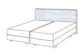 KOPFTEIL OPTION 5 MELISSA Befestigung am Boxspring, passend für Boxspring mit einer in der Breite von - cm. Kopfteil durchgehend.