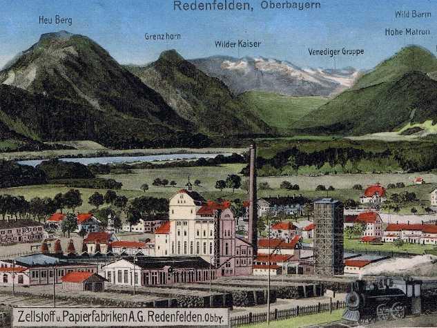 Werk Redenfelden auf einer zeitgenössischen Ansichtskarte, vor 1911