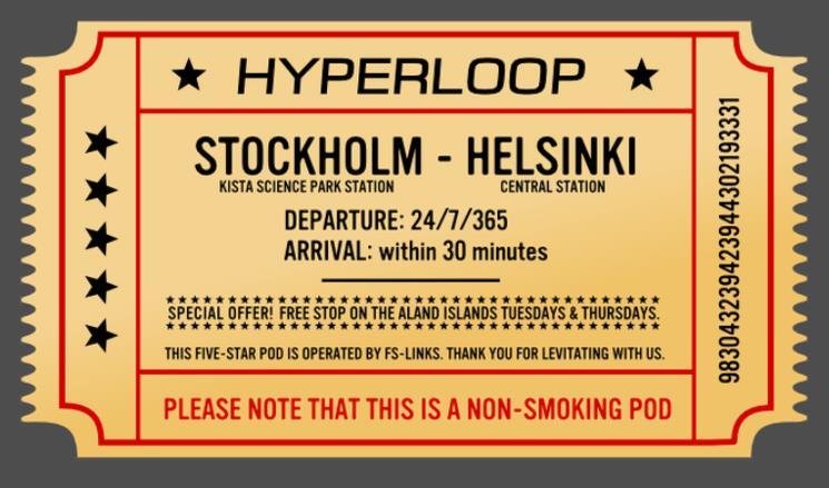 Helsinki - Stockholm NFR støtter første Hyperloop prosjekt. SINTEF/NTNU studietur til Hyperloop One.