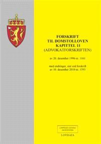 Last ned Forskrift til domstolloven kapittel 11 (advokatforskriften) av 20. desember 1996 nr. 1161 Last ned ISBN: 9788202385187 Antall sider: 65 Format: PDF Filstørrelse:34.