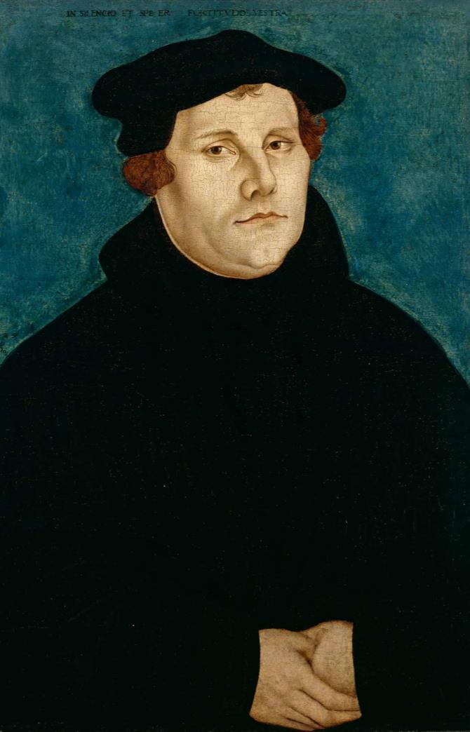 Martin Luther (1483-1546) Tysk munk fra Eisleben med et unikt intellekt og en dyp forståelse av menneskets fordervelse og Guds hellighet.