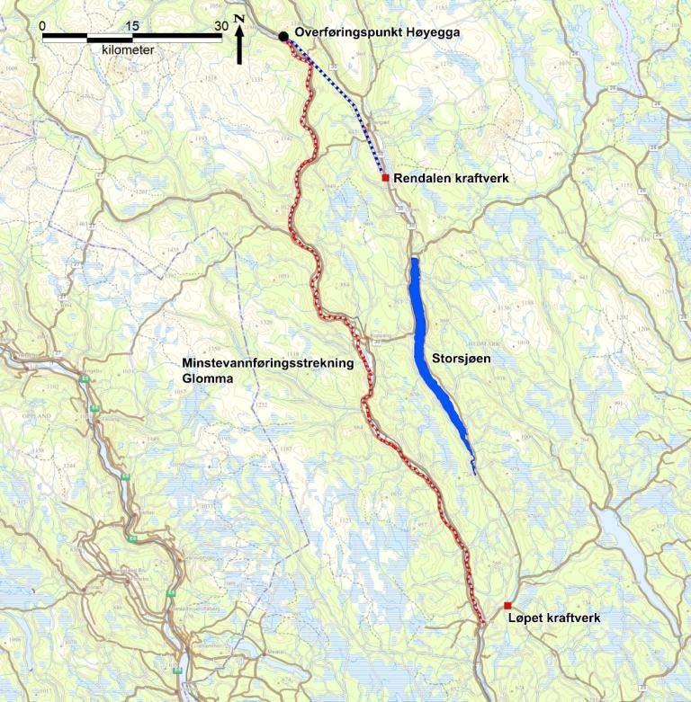 6 1.3 Geografisk plassering av tiltaket Tiltaksområdet ligger i vassdrag nr 002.Z Glommavassdraget og 002.JZ Renavassdraget i Hedmark fylke.