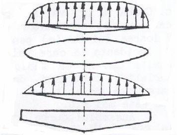 Fig. 11.9 Pentru a putea închide poligonul forńelor, rezultă ca necesară aparińia forńei F xi, numită rezistenńă indusă, paralelă cu direcńia curentului şi opusă sensului mişcării aripii.