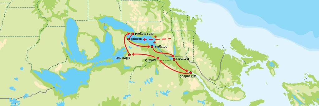 Dagsprogram Dag 1: Avreise Norge - Toronto Dere flyr fra Norge til Toronto. Fra flyplassen blir dere kjørt til hotellet, og ved innsjekk får dere utlevert en veibok.