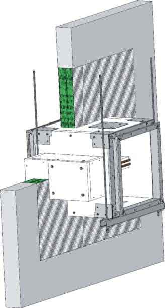 Cover of actuating mechanism has to be removable after installation Position: 1 Damper SEDM 2 Solid wall construction 3 Fire resistant board 4