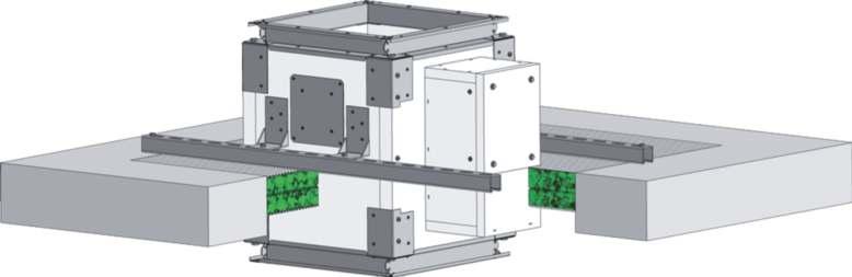 Cover of actuating mechanism has to be removable after installation Position: 1 Damper SEDM 2 Solid ceiling construction Dimension A Number ZA Dimension B Number