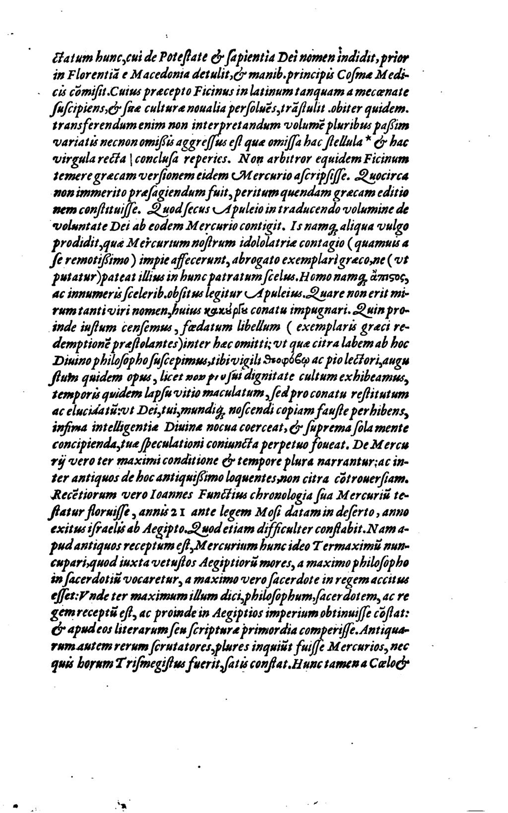 adam hunc,cui de Potejiate &fipientia Dei rumen indidinprior in Florentii e M acedonia detulit,é manib.princzpti Cofma Mediou c5mifit.