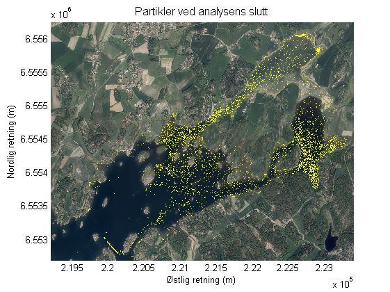 Partikler er spredt utover hele Viksfjorden.
