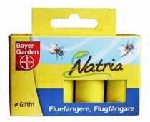 Natria fluefanger INNE Natria fluefanger er en effektiv måte å fange fluer på. Helt luktfri. Skal brukes innendørs, f.eks. i kjøkken og soverom. Effektiv i ca 8 uker.