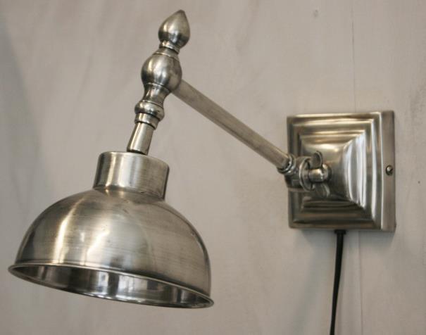 Hedda bordlampe i antik tinn frg