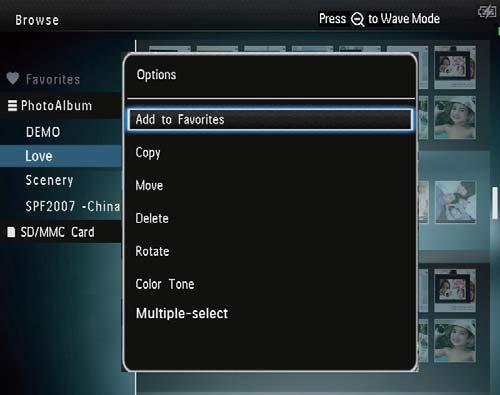 [Copy] 1 OK 2. [Move] 1 OK 2. [Delete] 1.». OK[Yes] 2. [Rename] 1.». 2 /( 24) 3.OK aa.ok 4 [Multiple-select]. 1 2.OK / / :. OK /.. OK MENU 3..» :[Add to Favorites].