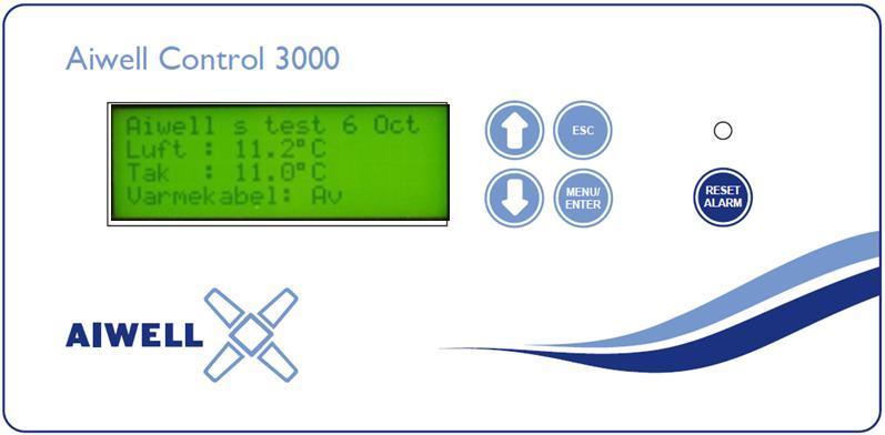 Side 29 av 40 14. Display og panel på AC3000 14.1 Display Brukermanual AC3000 har 4 linjers display for å vise program og program status.