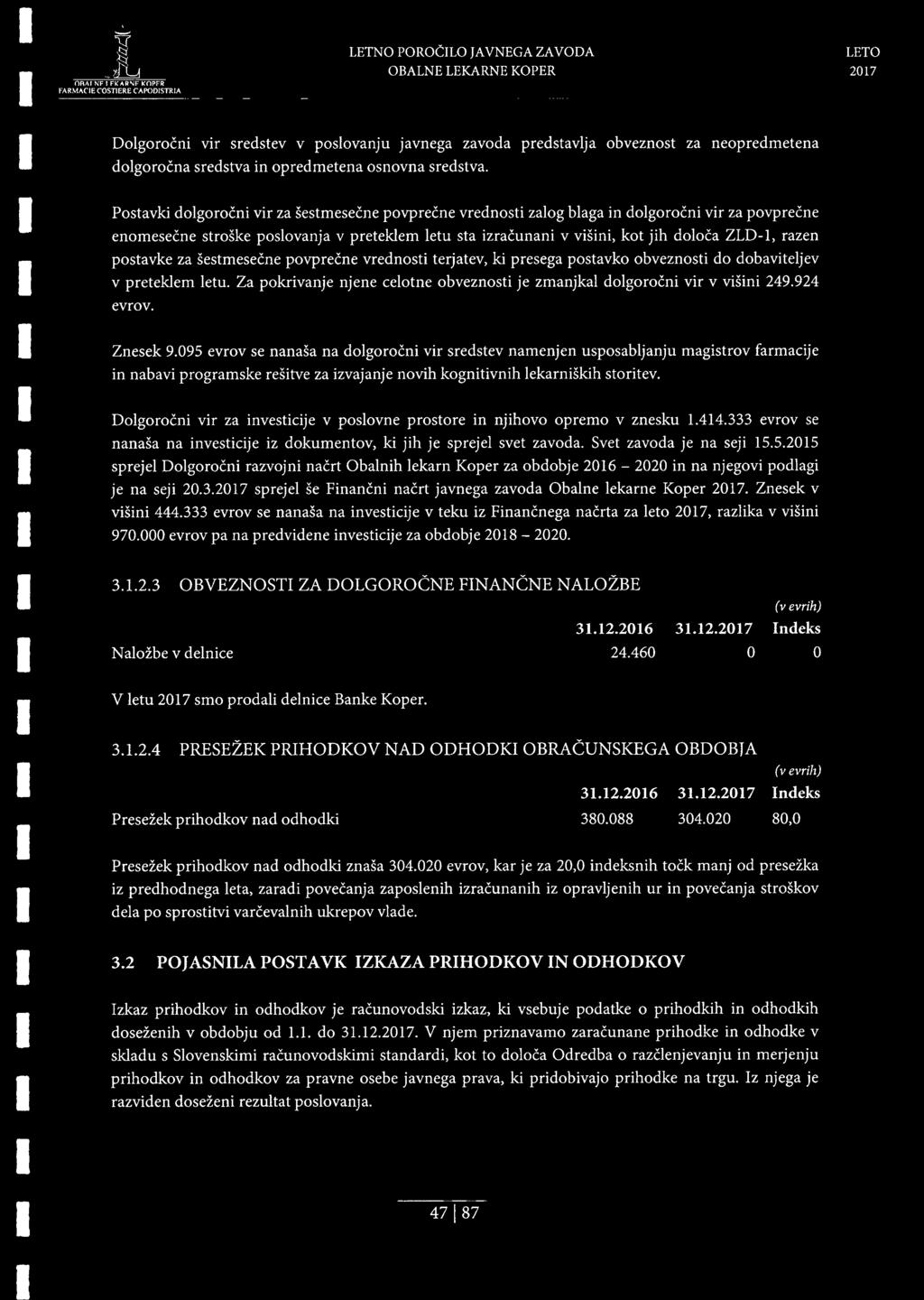 Postavki dolgorocni vir za sestmesecne povprecne vrednosti zalog blaga in dolgorocni vir za povprecne enomesecne stroske poslovanja v preteklem letu sta izracunani v visini, kot jib doloca ZLD-1,