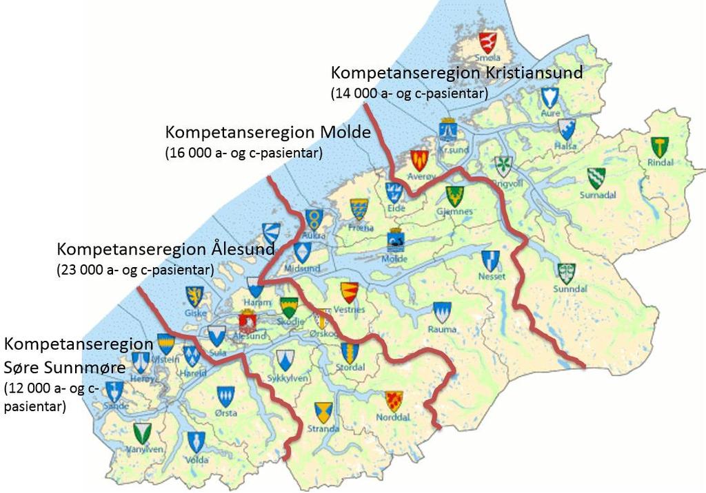 ORGANISASJON Kompetanseregionar Frå 1.