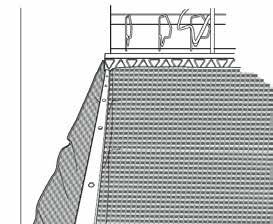 Bore hull (Ø6, 7 eller 8 mm) gjennom den forborede profilen, til 77-80 mm dypt i betongen. 3. Bruk en hammer til å slå i ekspansjonsspikerene i hvert hull 4.