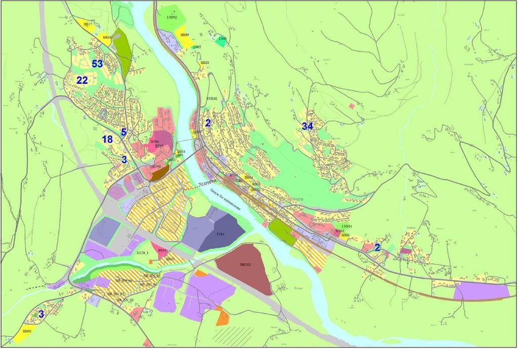 Regulerte tomter/leiligheter Vinstra ubygde: 142