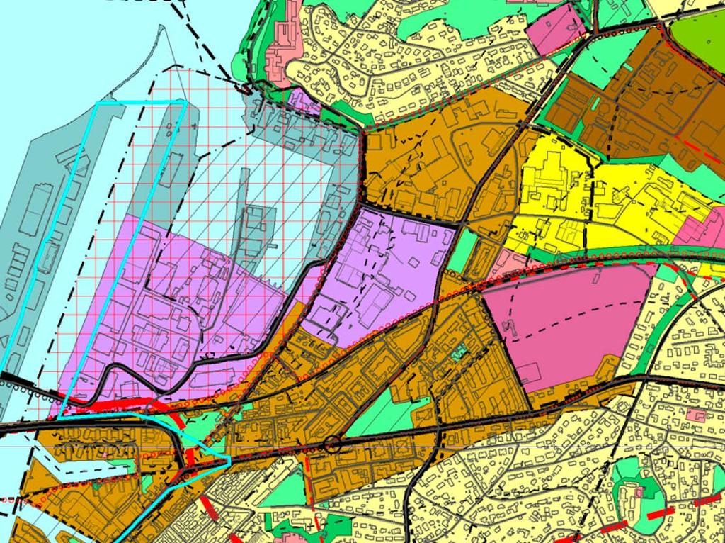 KOMMUNEPLANENS AREALDEL 2012-2024 Planområdet er satt av til eksisterende næringsbebyggelse i kommuneplanens arealdel og i gjeldende reg. plan.