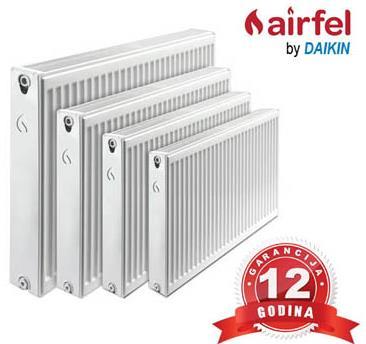 RADIJATORI I RADIJATORSKA OPREMA AIRFEL Airfel panelni radijatori karakterišu se izuzetnom toplotnom snagom i ispunjenošću grejnim saćama čitavom dužinom.