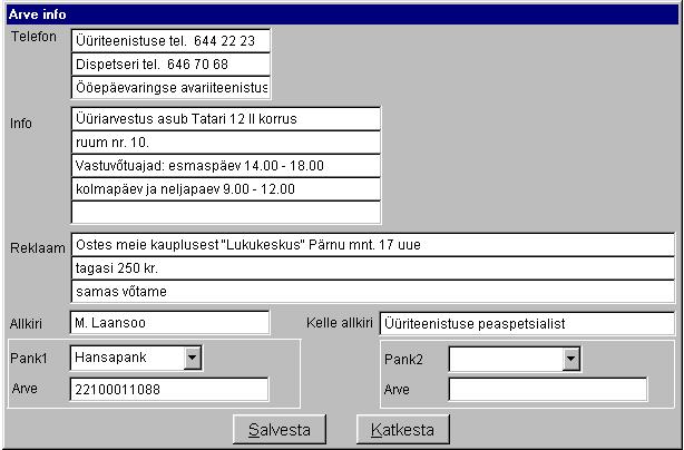 NB! Tarkvara ei suuna otsekorraldusfaili ise panka, see tuleb saata faili koostaja poolt pangaga kokkulepitud viisil ja ajal! 5.6.