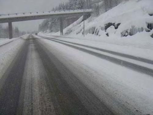 23 Observasjonspunkt sør. 16. februar kl 12:00. Lett snøvær.