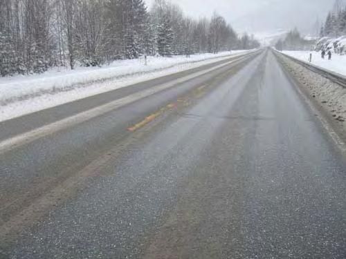 28 Figur 4.24 Observasjonspunkt nord. 16. februar kl 14:10. Lett snøvær.