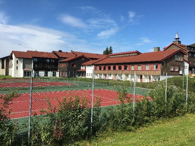 De største sammenhengende grøntarealene har sammenheng med golfbanen, men det går også et smalt grøntdrag fra skibakken ned mot Skei fjellandsby.