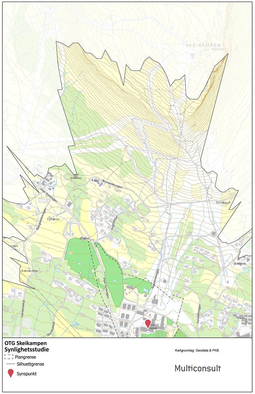 6 Dagens situasjon og konsekvenser av planforslaget Figur 6-7: Influensområde for