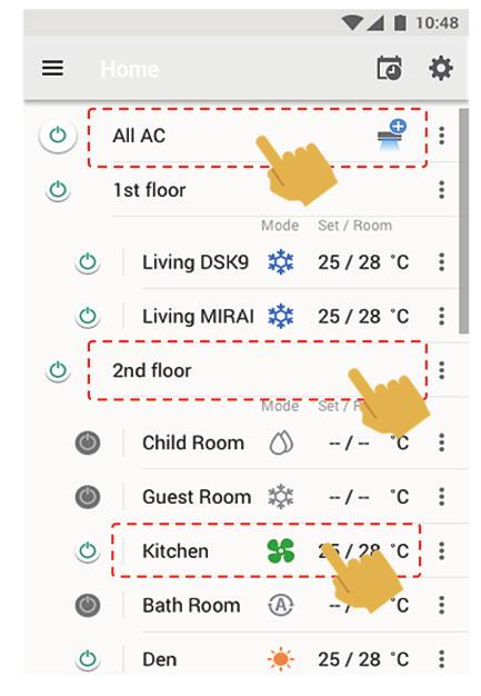 Toshiba Home AC Control applikasjon.