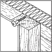 Austenitisk rustfrie gjengeformende og borskrue for montering av utluftede fasader Montering av ulike typer fasadeplater til trerigler TW gjengeformende skrue i austenitisk rustfritt stål 18/8, A2 -