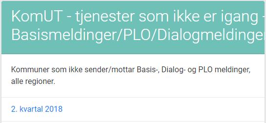 5.5 INVERTER KOMMUNER NØKKELTALL Disse rapportene viser kommuner som ikke har utvekslet bestemte meldingsprofiler over en gitt periode, vist som hhv avsender og mottaker.