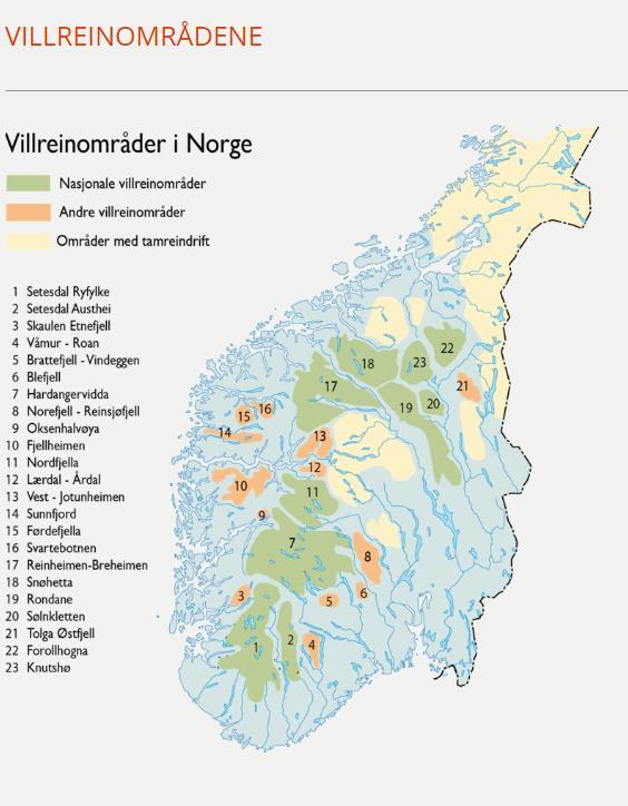 Yttergrenser for villreinbestandens biologiske