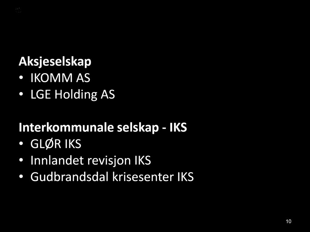 selskap - IKS GLØR IKS Innlandet