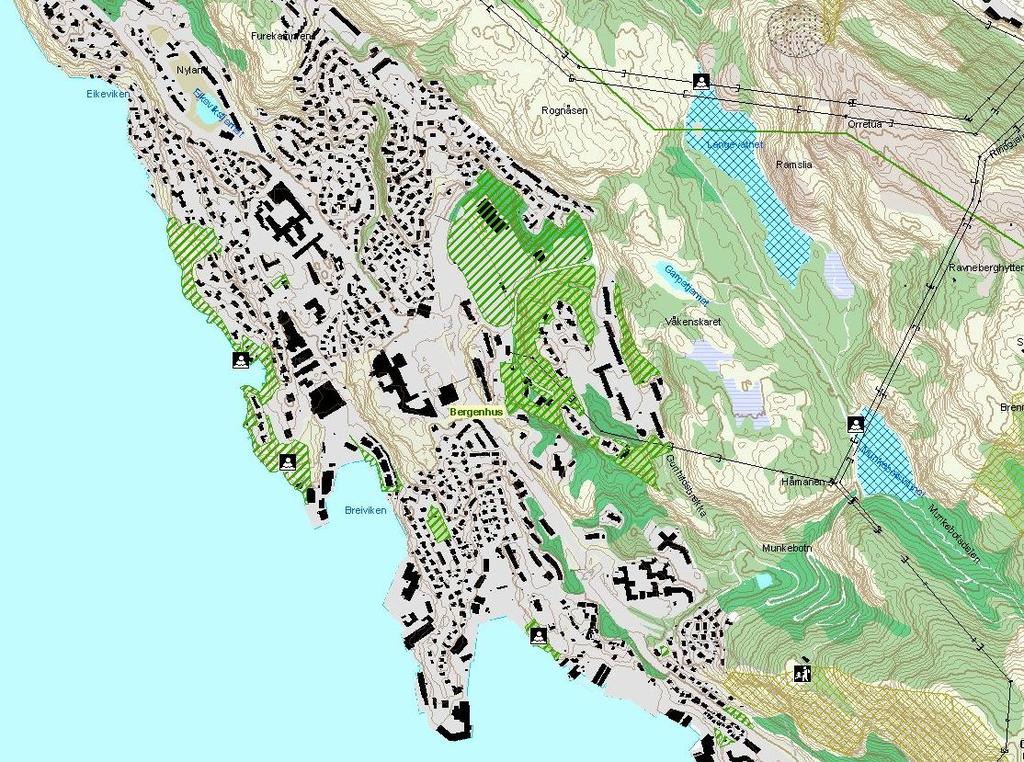 Breiviken ligger på en eksisterende kai med sjølinje på tre sider. Mot nord ligger det et lite høydedrag med løvskog. Dette området er avsatt til friområder allmenn bruk.