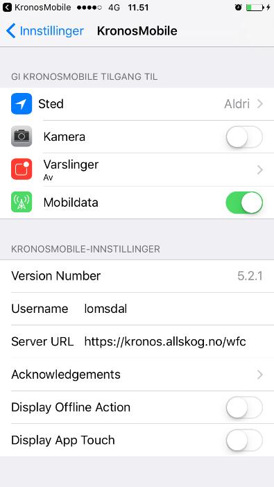 Hvordan logger man på For å ta i bruk Kronos Mobile 1. Last ned applikasjonen på din mobil ved å søke på «kronos mobile» i App Store (iphone) eller Google Play (Android) 2.
