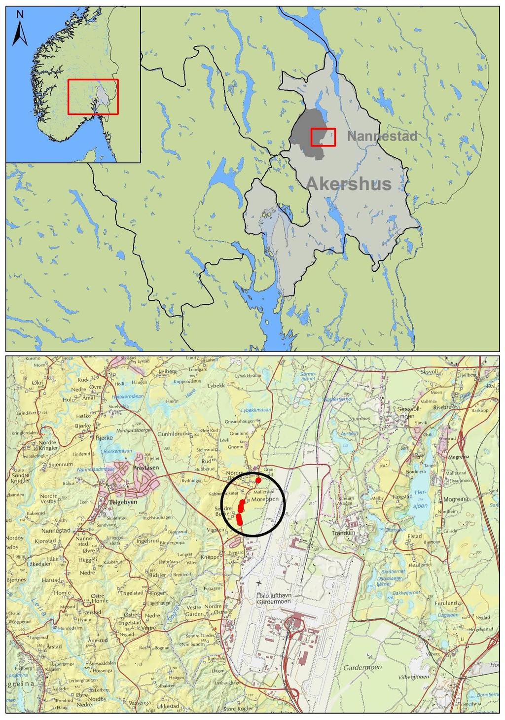 Figur 1: Oversiktskart (Kartgrunnlag: Statens kartverk.