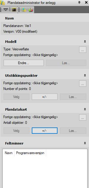 Velg tilsvarende for utstikkingspunkter og