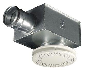 Hele ventilen er lakkert inn- og utvendig i vår hvite standardfarge, RAL 9003/NCS S 0500-N.