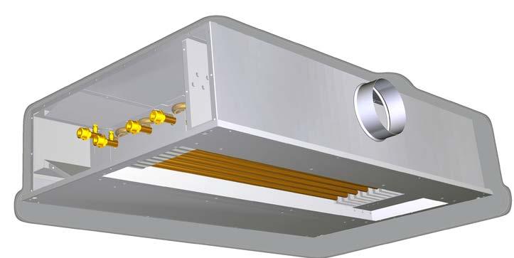 Funksjon Funksjonsbeskrivelse Aktive kjølebafler forsyner rommet med primærluft (frisk luft) og bruker varmevekslere for ytterligere kjøling og/eller