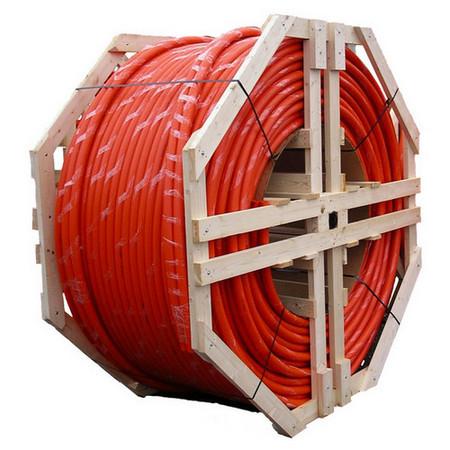 PE fiberkabelrør på engangstrommel Cable pipes PE on disposable drum Produseres av virgint råstoff Leveres i andre farger, dimensjoner, lengder og kombinasjoner på bestilling Kan også leveres på