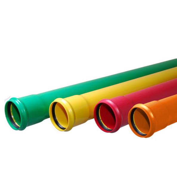 PVC kabelrør PVC cable pipes - El-kabel (rød) - Kommunikasjonskabel (gul) - TV- kabel (grønn) - Statens Vegvesen (orange) e D M L El NRF D e L M Farge Ringstivhet Forpakning nr nr mm mm m mm m.
